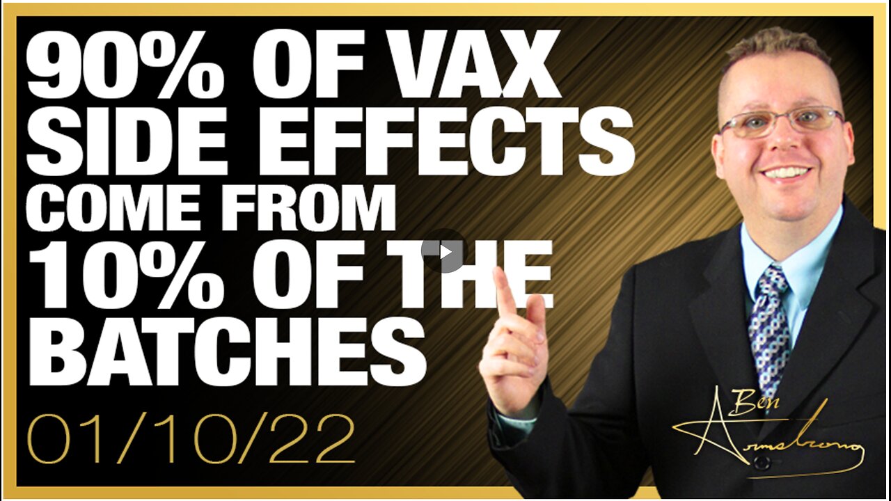 Dr. Mike Yeadon Says 90% Of Vaccine Side Effects Came From Less Than 10% of the Batches