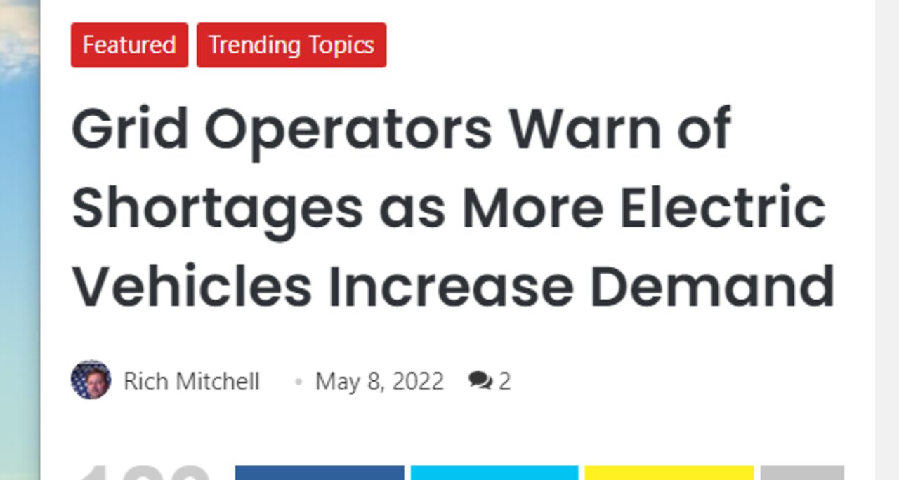 ELECTRIC BLACKOUTS ARE COMING SAYS GRID OPERATORS - CLEAN ENERGY CAN'T MEET DEMAND