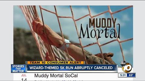 Wizard-themed 5K abruptly canceled