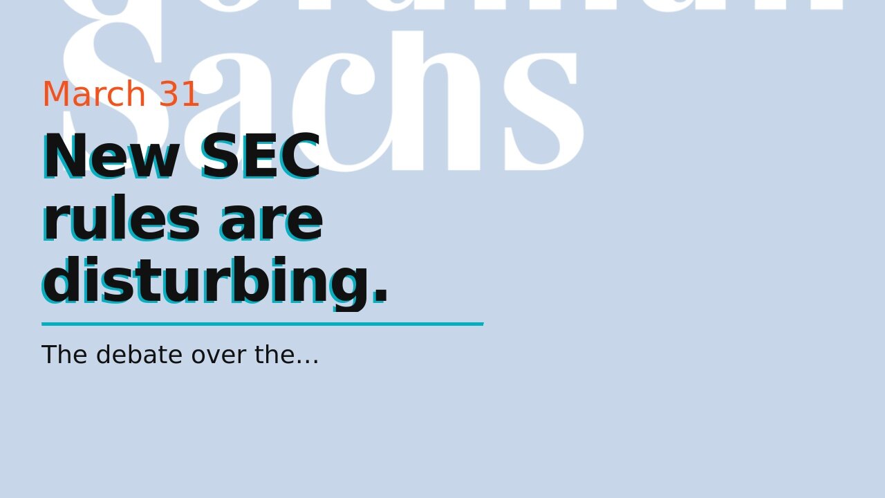 New SEC rules are disturbing.