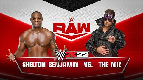 WWE 2K22: Shelton Benjamin Vs. The Miz - WWE Raw - Epic Gameplay!