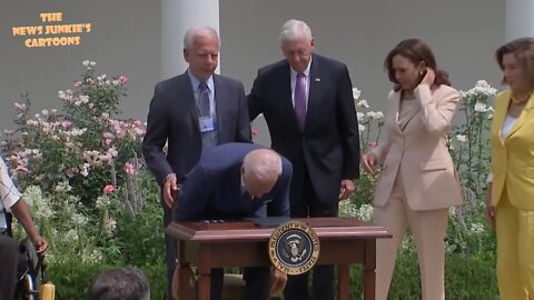 Biden asking other Democrats to join him as he signs.