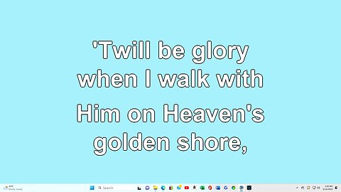 It is Glory just to Walk with Him V3