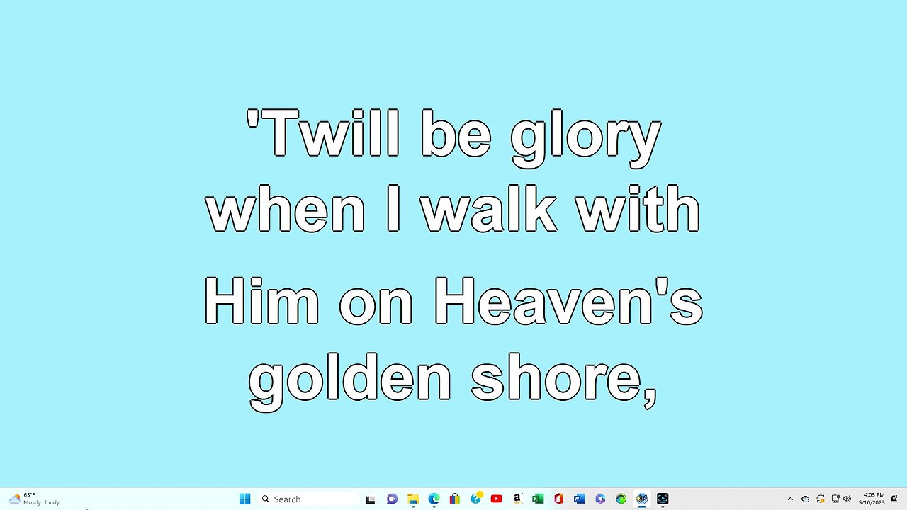 It is Glory just to Walk with Him V3
