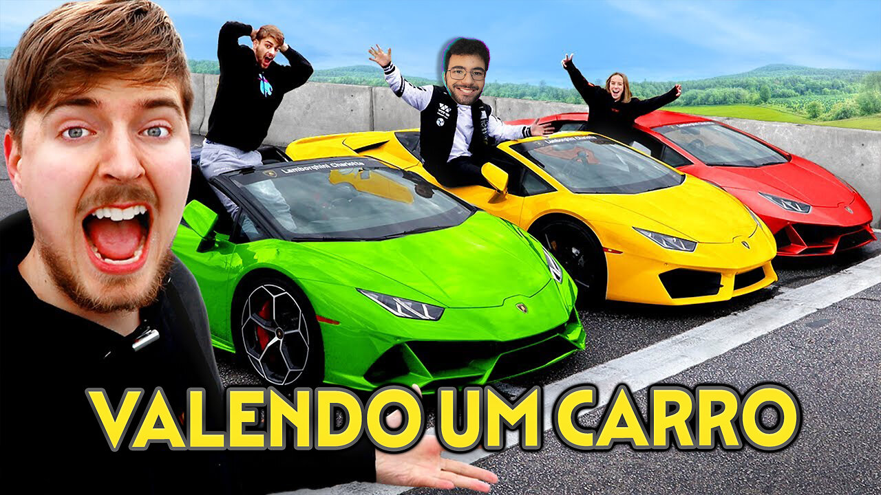 Corrida de Lamborghinis! Vencedor Fica Com a Lamborghini - Rk play reage a MRBeast