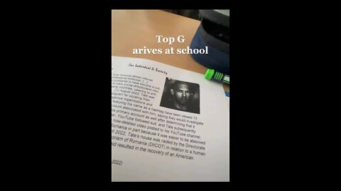 KIDS ARE LEARNING ABOUT ANDREW TATE IN SCHOOL