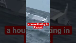 a house floating in the sea - #shorts