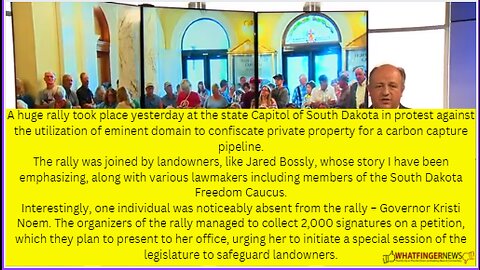 A huge rally took place yesterday at the state Capitol of South Dakota in protest against