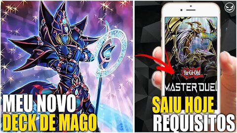 YU GI OH MASTER DUEL | PARA ANDROID E IOS SAIU HOJE | MEU NOVO DECK MAGO NEGRO