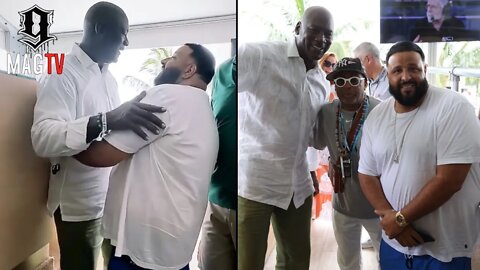 DJ Khaled Won't Let Michael Jordan Go After Meeting Him At Miami Grand Prix! 🏎