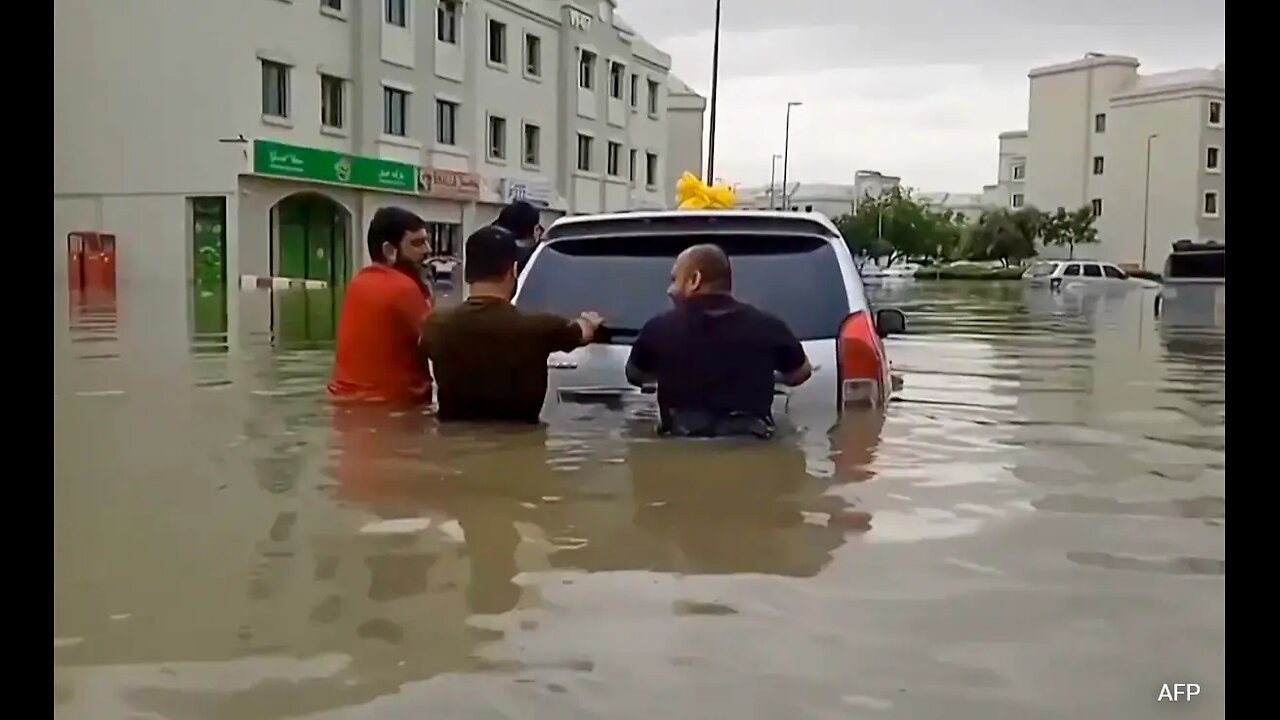 Dubai hit with ‘worst storm in 75 years’ as floods grind city to a halt and at least one killed