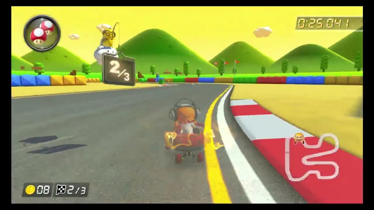 Mario Kart 8 Deluxe DLC Time Trials - SNES Mario Circuit 3 (200cc) - 1:10.728