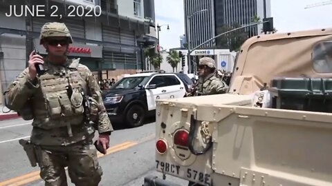 Cal Guard assists Los Angeles law enforcement by providing security during ongoing demonstrations