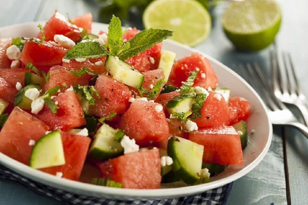 Delicious Watermelon Salad For Summer - The Best Watermelon Salad In 15 Mint - Watermelon Mint Salad