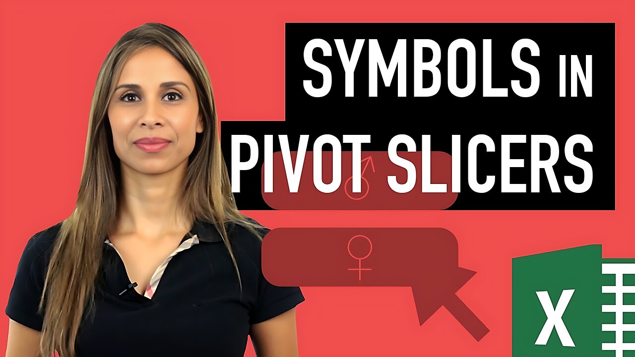 Excel Slicer Trick - Use Symbols instead of Text in Pivot Slicers