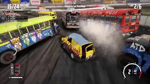 I won as a pancake! (Wreckfest)