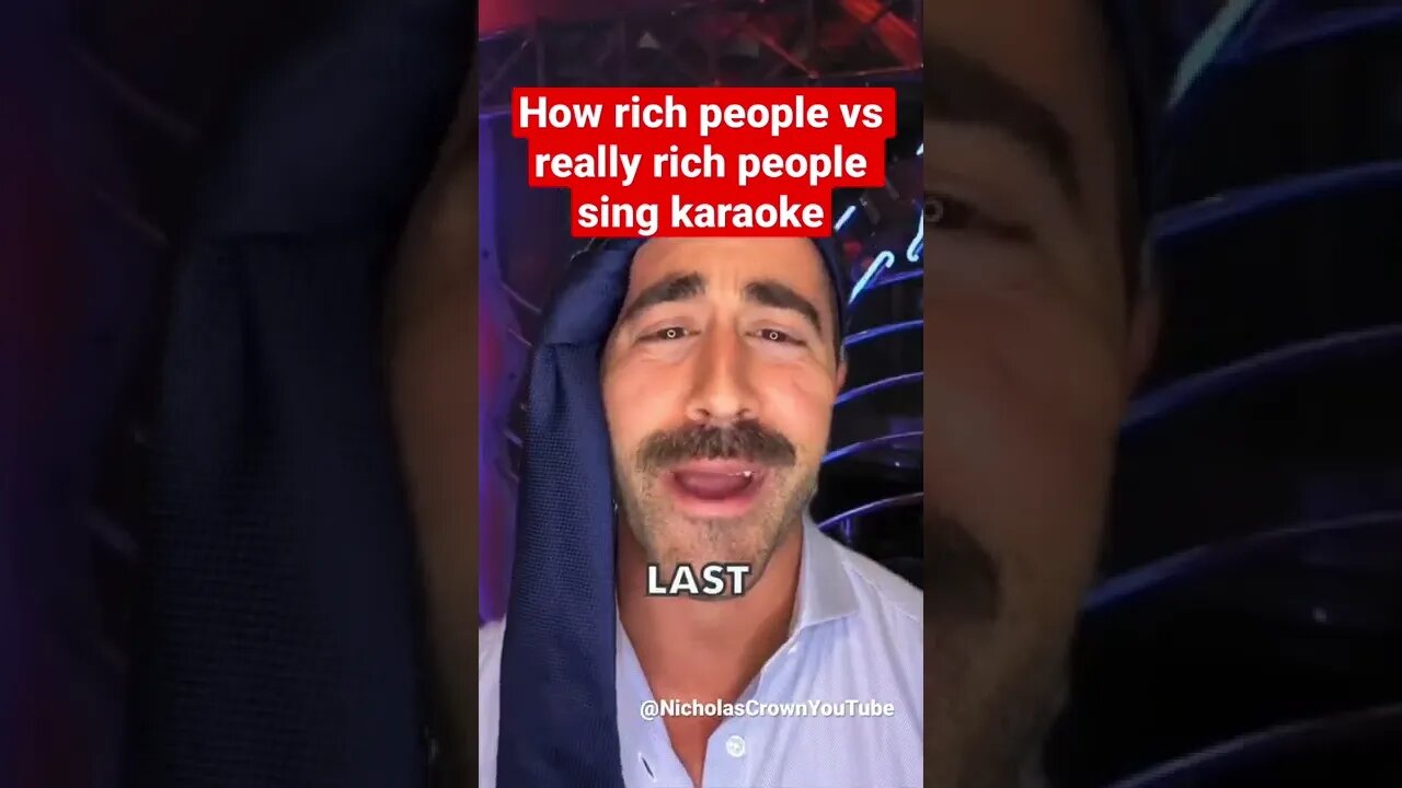 How rich people vs really rich people sing karaoke. #karaoke #comedyshorts