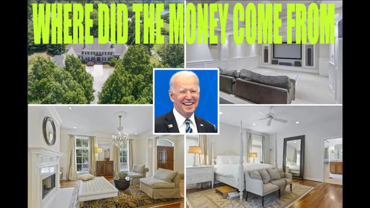 HAVE YOU EVER WONDERED WHERE JOE BIDEN GETS HIS MONEY TO BUY MULTIBLE MILLION DOLLAR MANSIONS?????