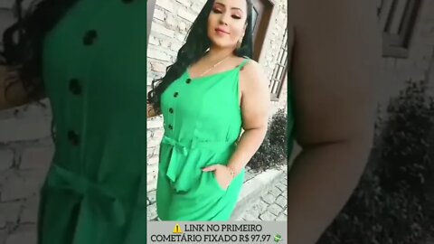 🛑 MACACÃO FEMININO PLUS SIZE COM ALÇA E AMARRAÇÃO