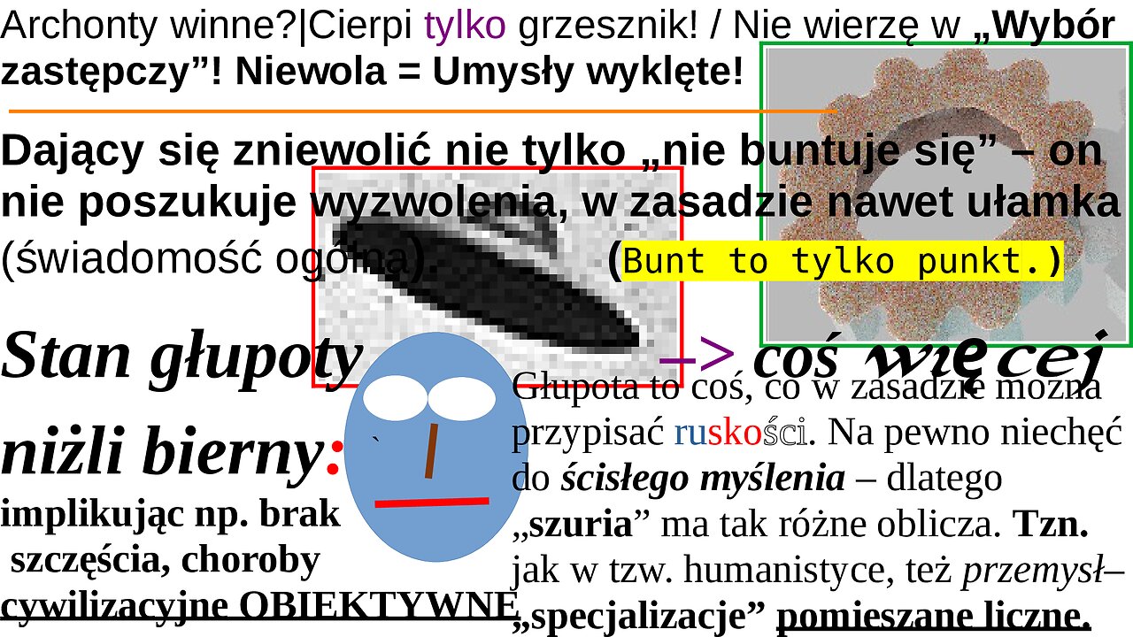 Archonty winne? |Cierpi tylko grzesznik! / Nie wierzę w „Wybór zastępczy”! Niewola = Umysły wyklęte!