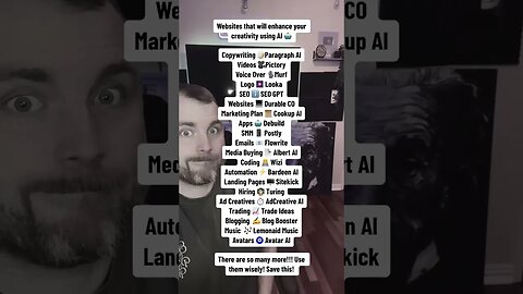 Make sure you save this video for the latest AI tools and websites