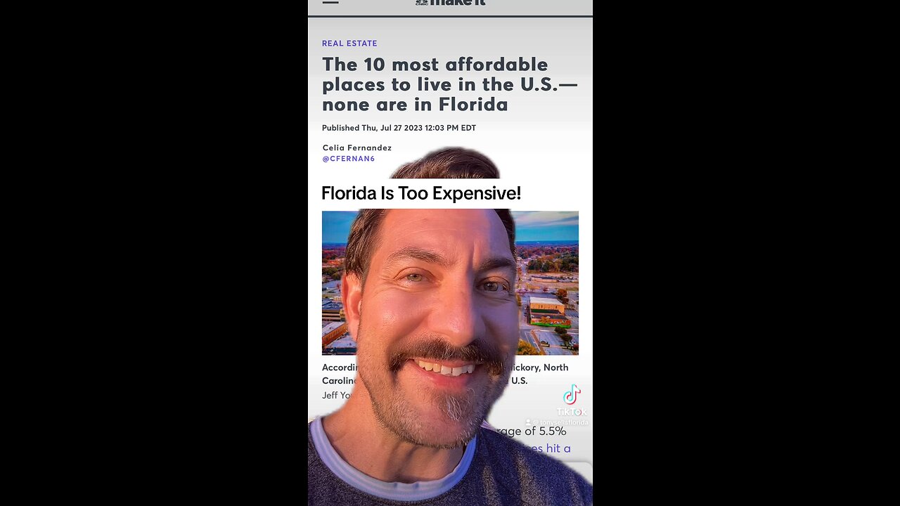 Top four most affordable cities to live in the US are not in Florida. Florida is too expensive.