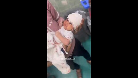 Babies, who have been wounded in an Israeli strike on a house in Rafah, Gaza 💔