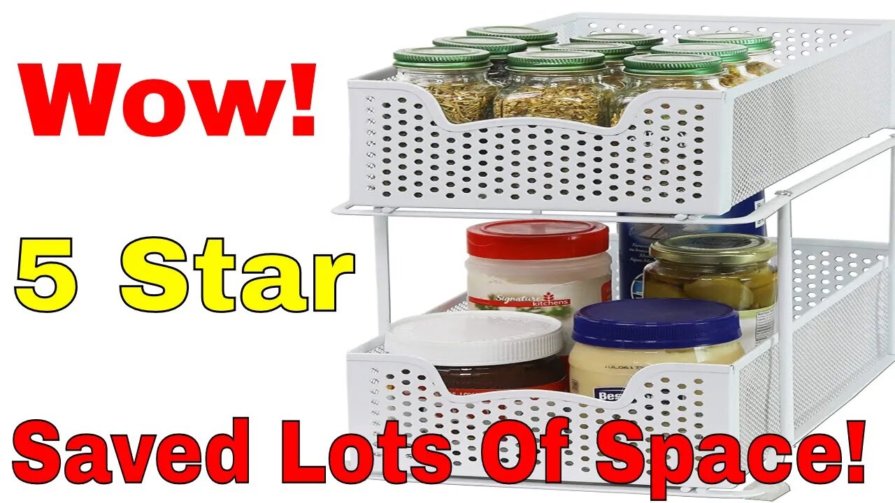 Simple Houseware 2 Tier Sliding Cabinet Unbox & Review - Basket Organizer Drawer