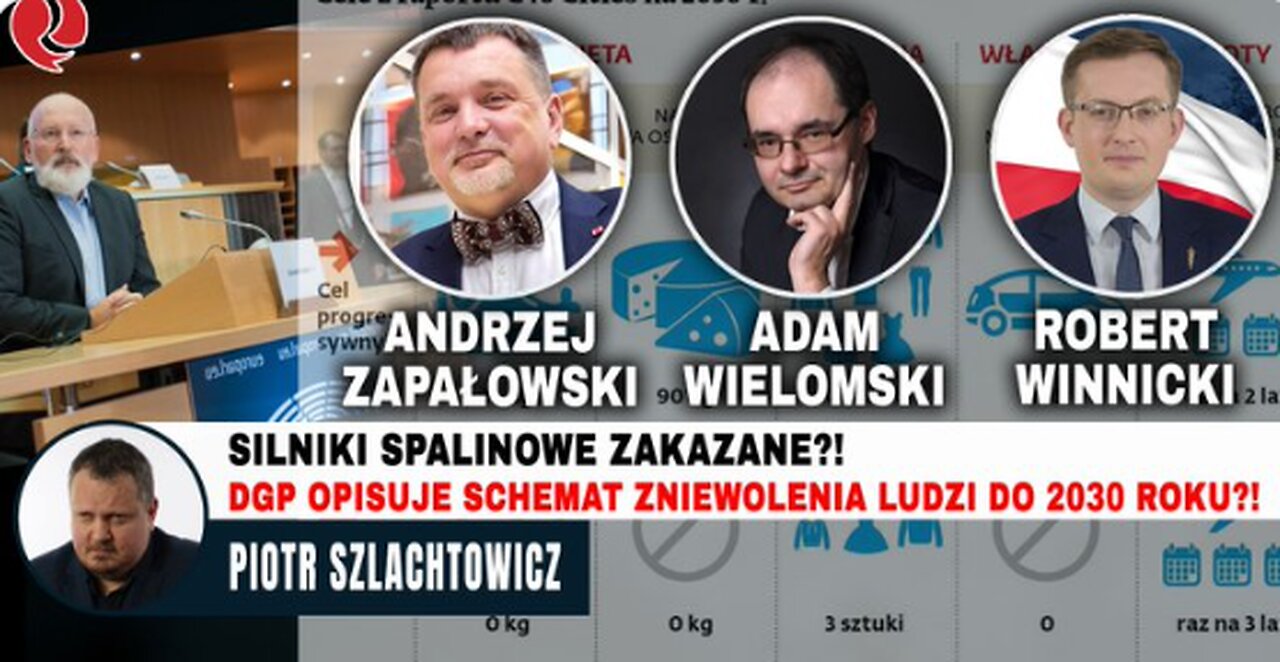 Silniki spalinowe zakazane! DGP opisuje schemat zniewolenia ludzi do 2030 roku! Popołudnie wRealu24