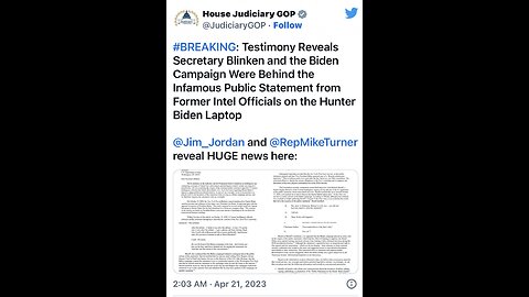 Antony Blinken orchestrated Hunter Biden laptop intel letter: Report