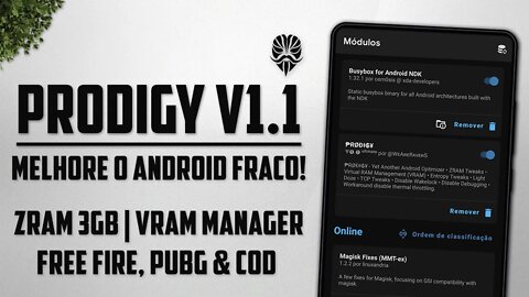 Prodigy v1.1 Ultimate | MELHORE O SEU ANDROID FRACO! | Magisk [ROOT]