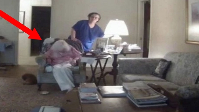Social Worker Caught on Hidden Camera Abusing a 94-Year-Old Woman Pushes and Hits Her in The Head