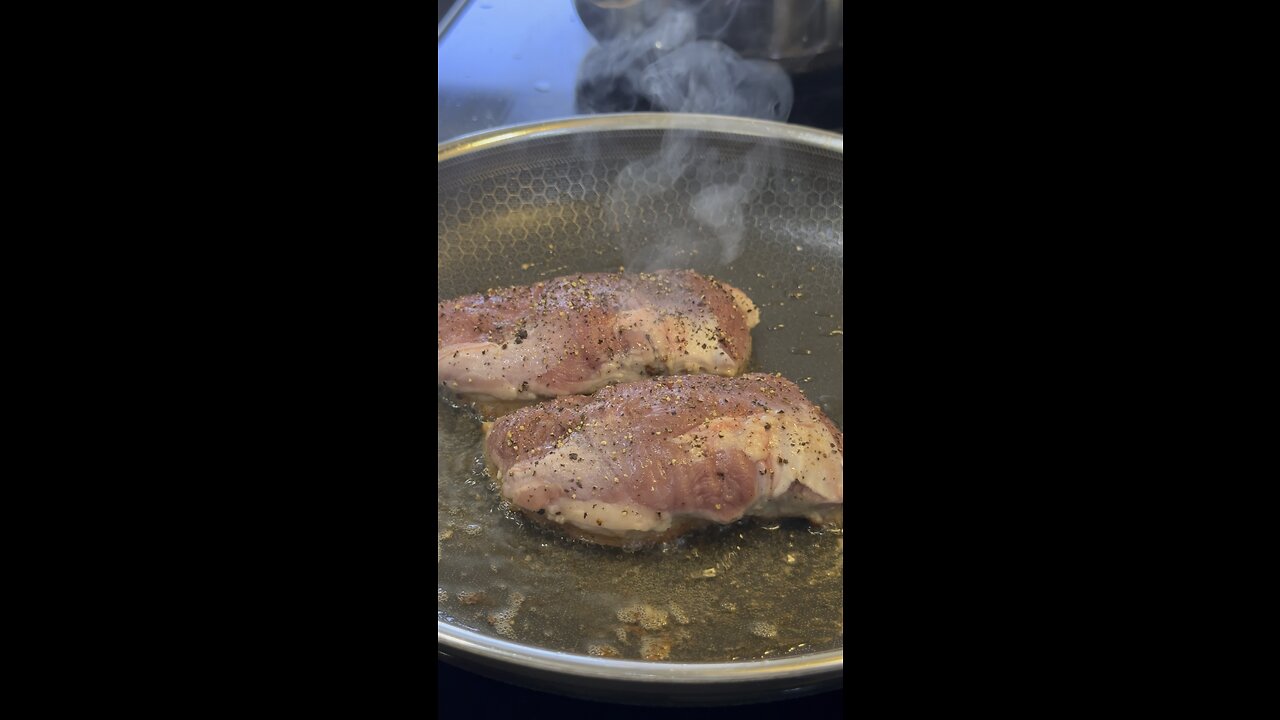 Cooking a couple duck breasts