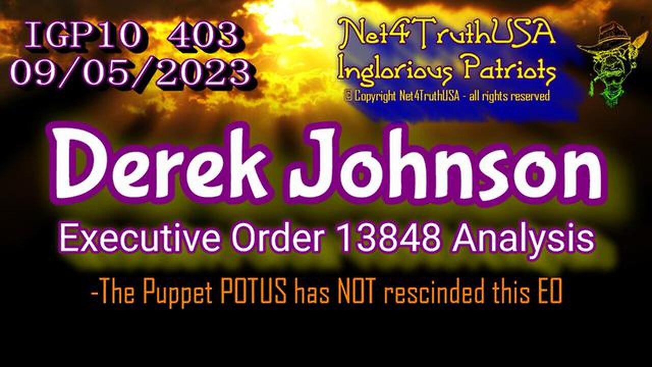 IGP10 403 - DEREK JOHNSON - EXECUTIVE ORDER 13848 ANALYSIS