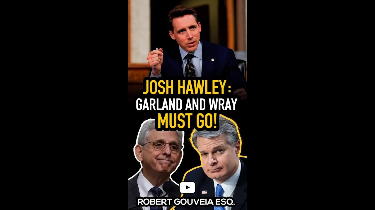 Sen. Josh Hawley: Garland & Wray Must Go! #shorts