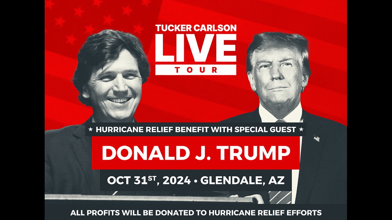 Tucker Carlson With President Donald Trump LIVE in Glendale, AZ! - 10/31/24