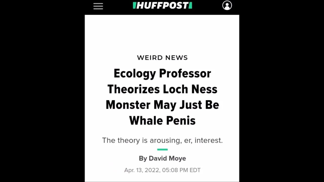 Is Nessie Just A Whale Penis? Paranormal News