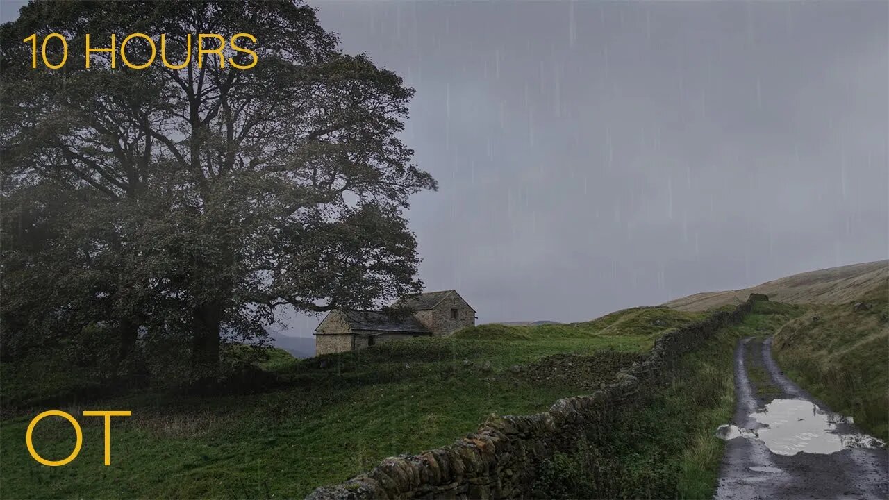 Stormy Night in the Lake District | Soothing Rain Sounds For Sleeping | Relaxing| Studying| 10 Hours