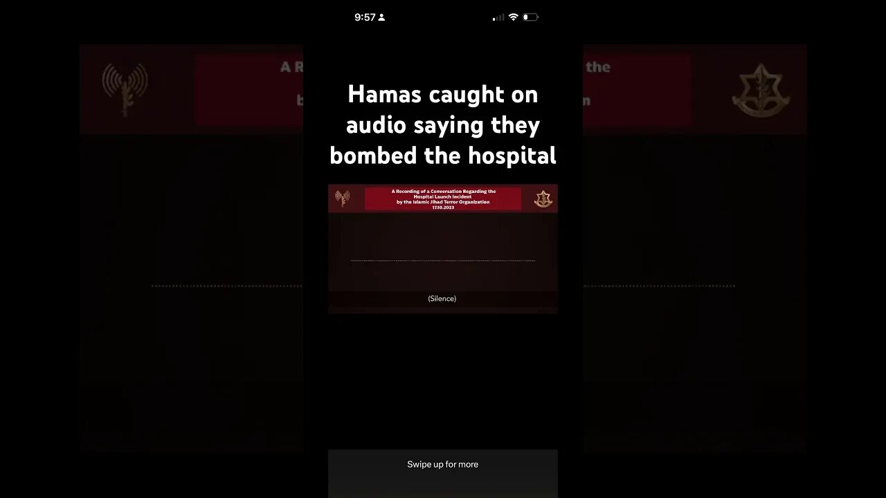 Hamas caught on wiretap admitting they bombed the hospital #palestine #gaza #israel