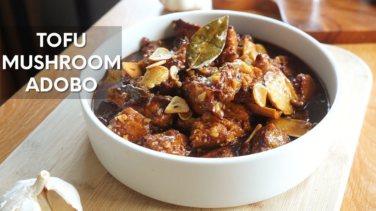 Tofu and Mushroom Adobo Recipe | Filipino recipes