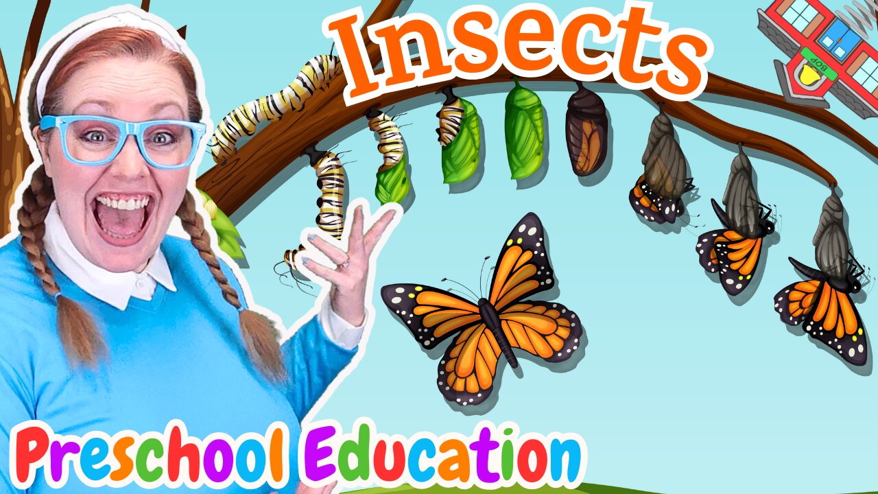 Preschool Learning | Patterns & Cycles w/ INSECTS! | Kids Education | Free Printable Worksheets!