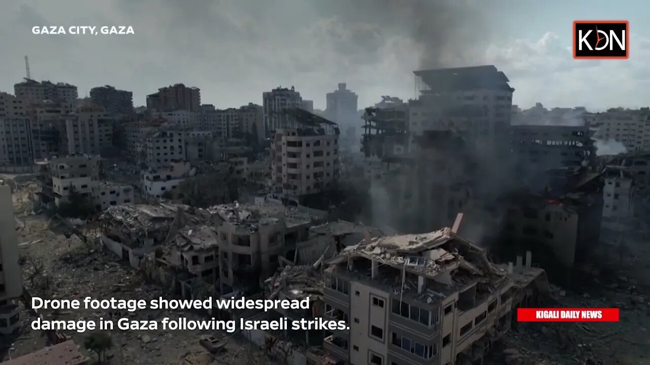 Drone footage reveals devastation in Gaza after Israeli strikes