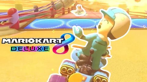 Racing In The Mushroom Cup in Mariokart 8 Deluxe