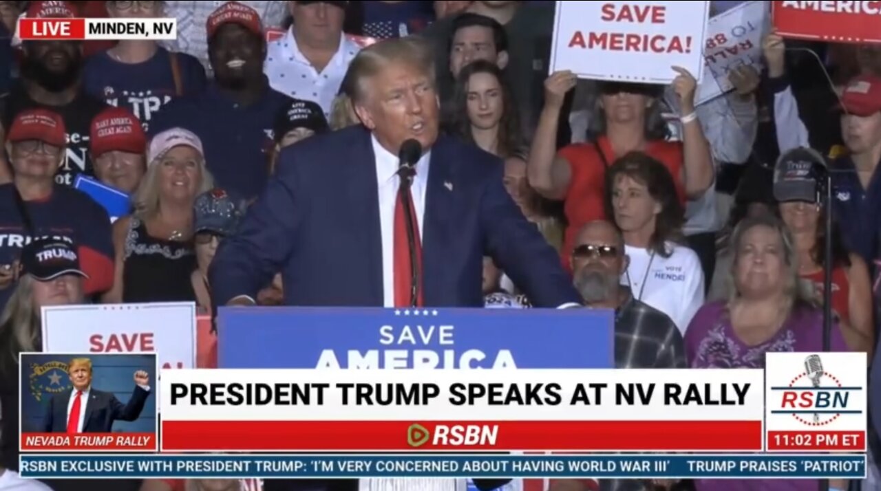 LIVE: Donald Trump holding “Save America” Rally in Minden, NV...