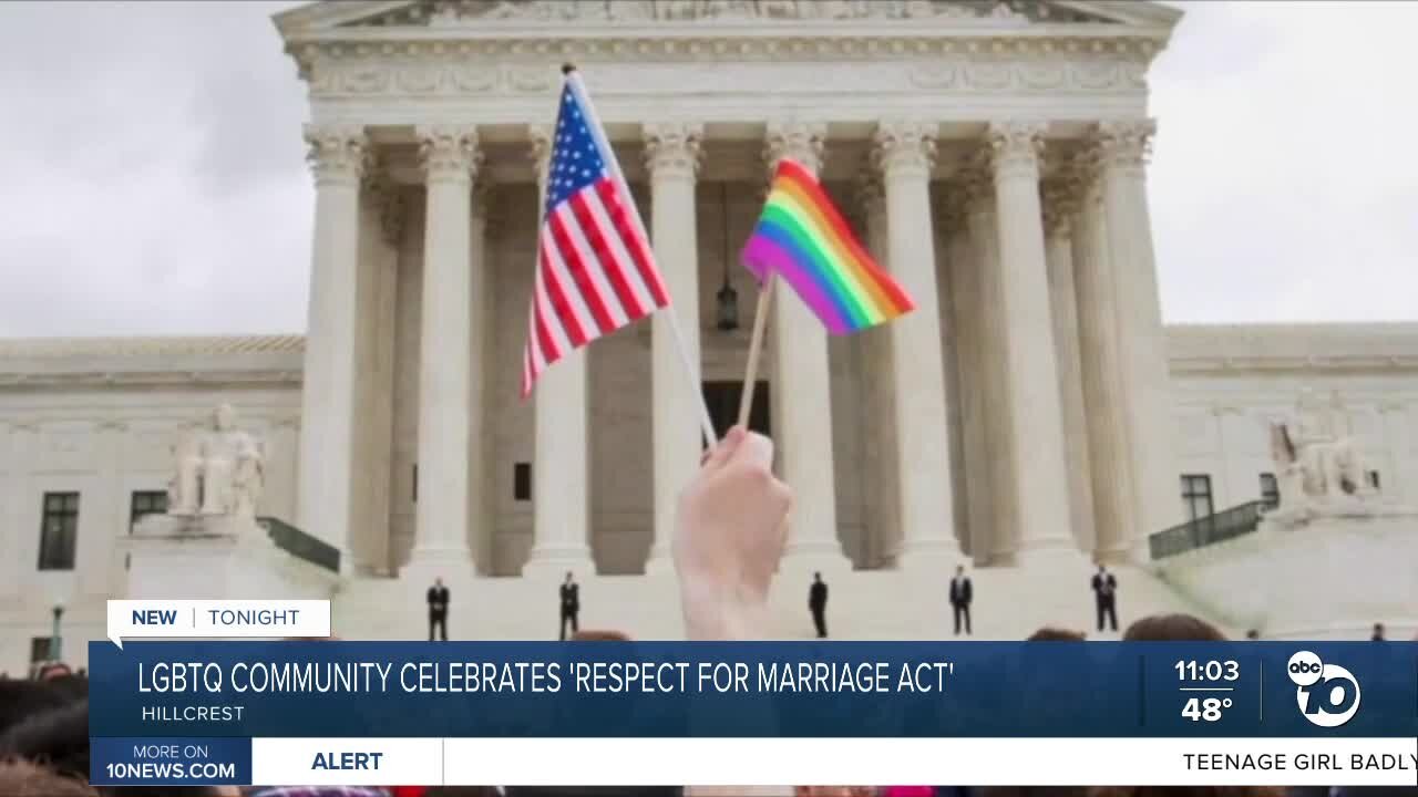 San Diego LGBTQ community celebrates signing of Respect for Marriage Act