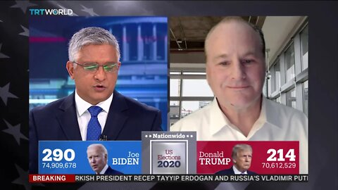 Michael Johns discusses '20 presidential election results, TRT World, November 7, 2020