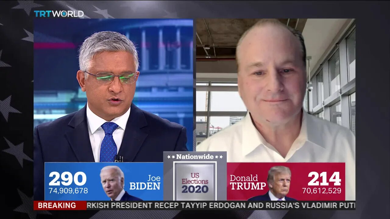 Michael Johns discusses '20 presidential election results, TRT World, November 7, 2020