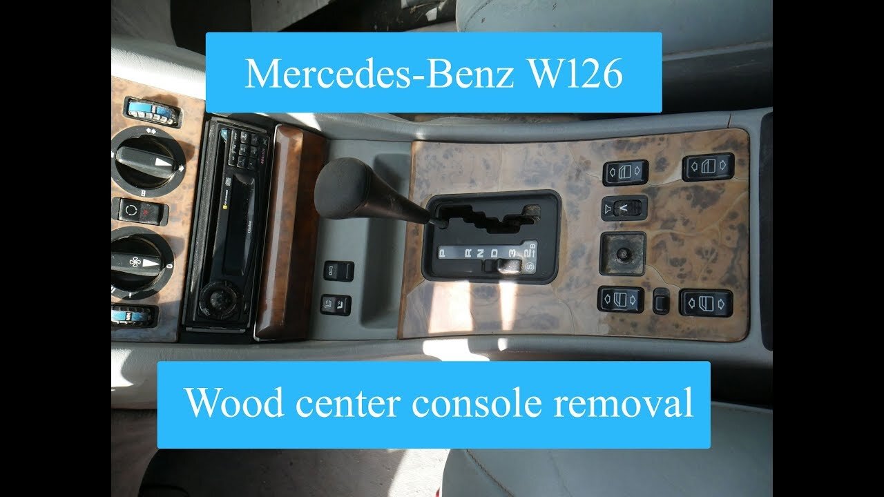 Mercedes Benz W126 - How to remove the wooden part of the central console