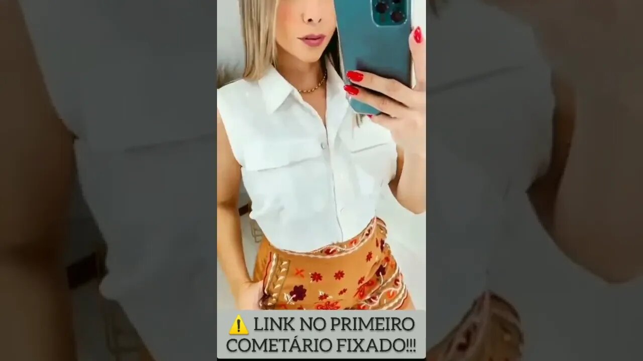 Short Alfaitaria Detalhe com Bordado Na Frente/@shopee
