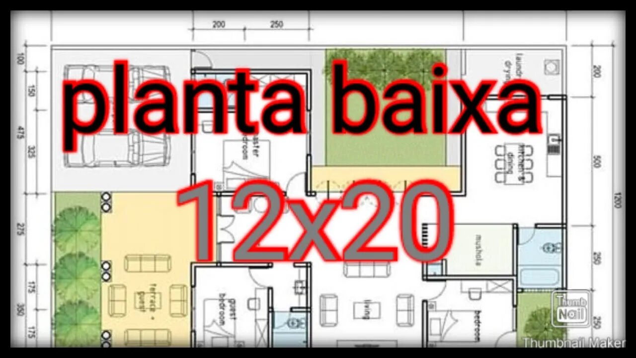 planta baixa 12x20